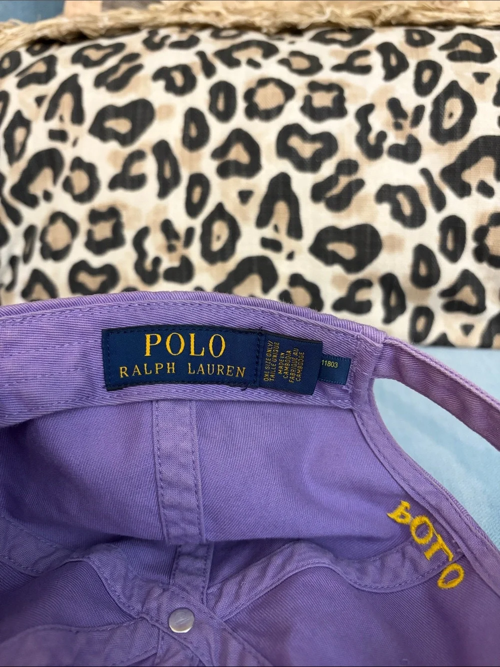Polo by Ralph Lauren Women’s Purple Cap with Yellow Polo Pony